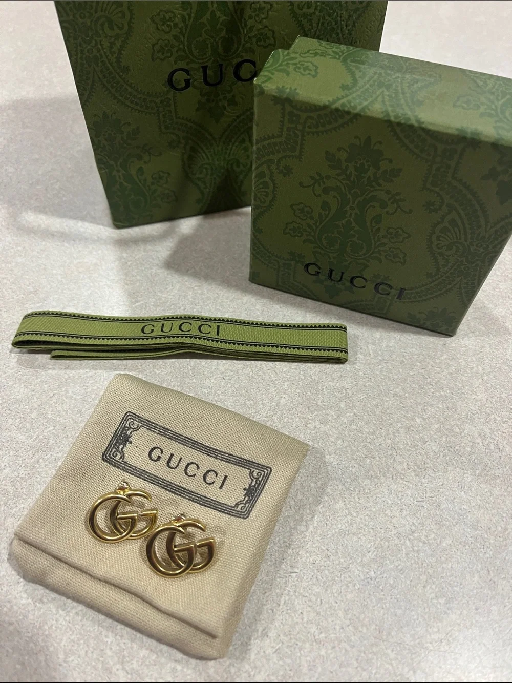 Designer inspired Gold Double G Cuff Links